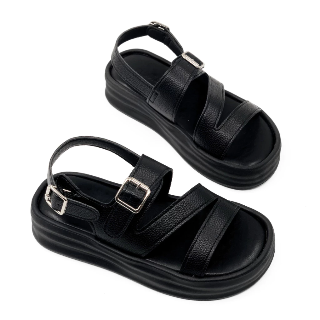Sandal Outdoor Wanita Slingback Sandal Double Buckle Wanita Fashion